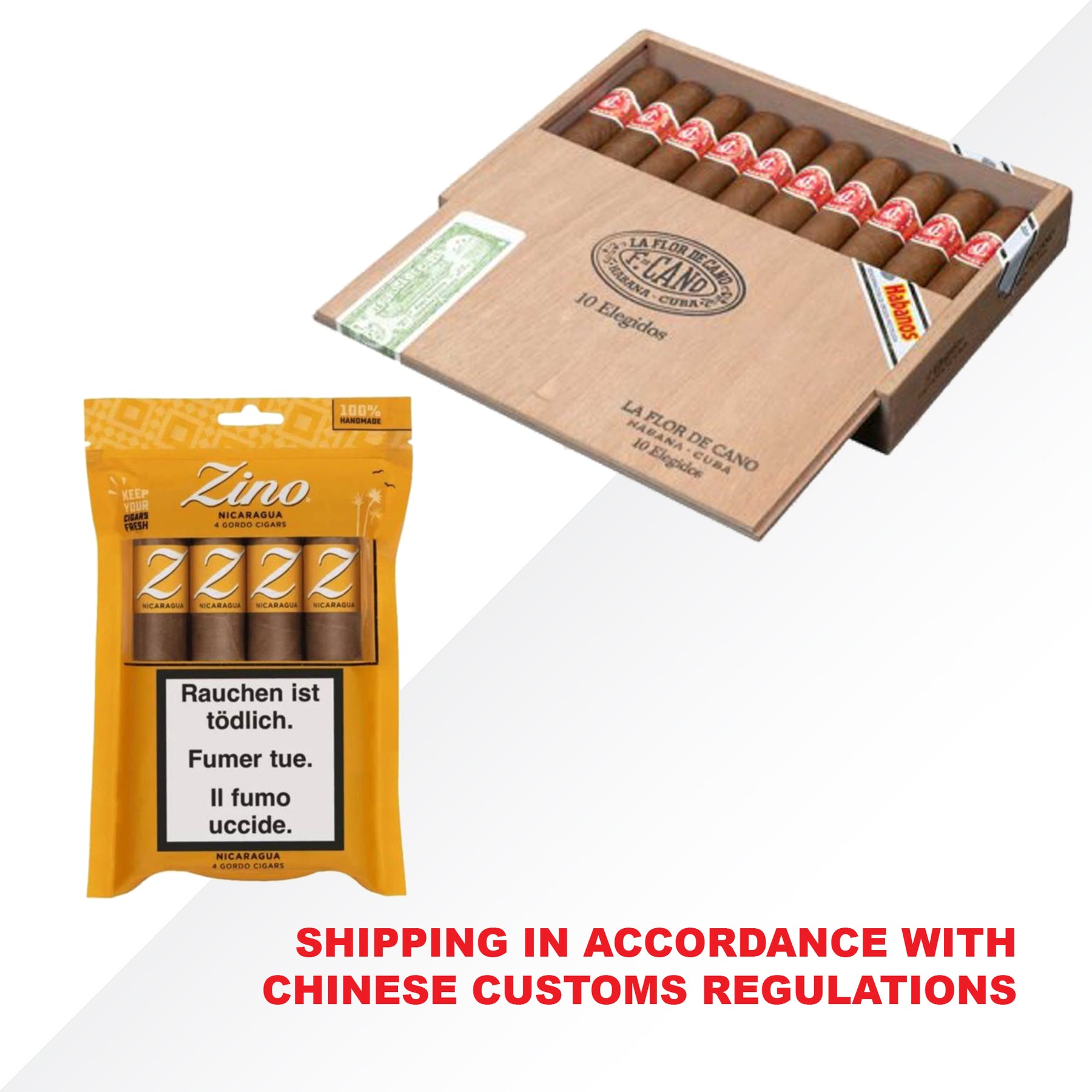 Flor de Cano Elegidos 10本 + Zino Nicaragua Gordo 4本
